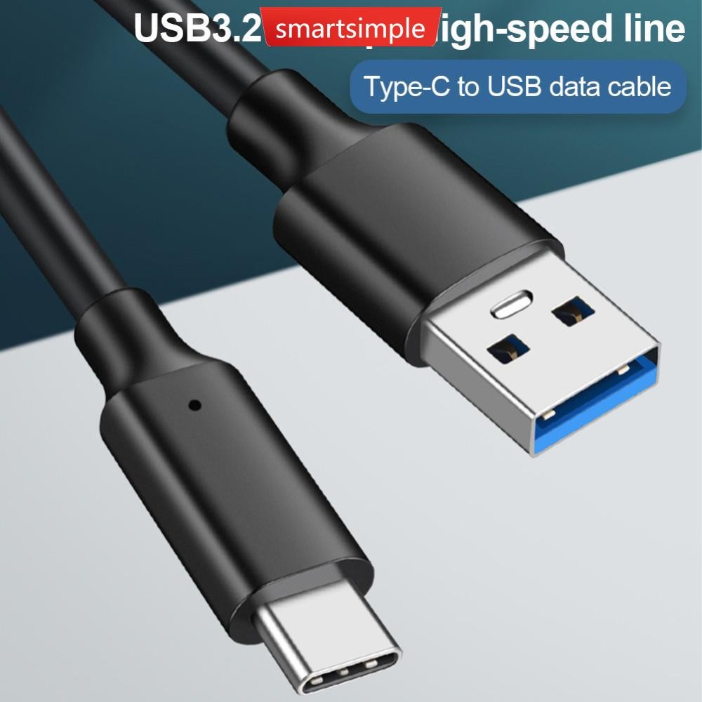Smartsimple 1 PC USB3.2 To Type-C Data Cable 10Gbps สายความเร็วสูง Gen2 Hard Disk Data Cable 3A QC 3.0 Fast Charging F4Q3