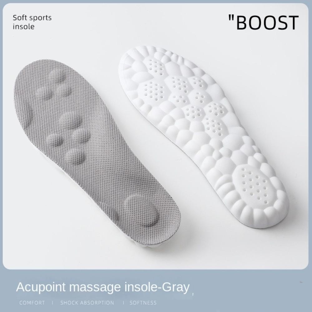 AOMSOM Cloud Soles, Arch Support 4D ตะกร้านวดรองเท้า,ความยืดหยุ่นสูง Breathable Super Soft Sport Insoles สําหรับผู้ชายและผู้หญิง