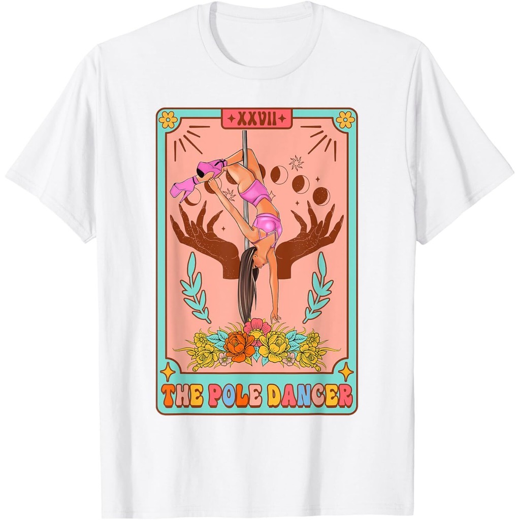 ตลก Pole Dancer Pole Dancing The Pole Dance เสื้อยืดไพ่ทาโรต์