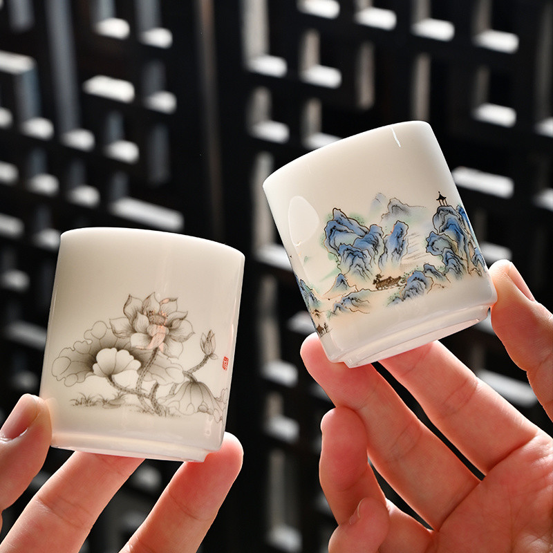 Suet หยก Porcelain แก้วชาดื่มในครัวเรือน Master ถ้วยชาเซรามิคส่วนบุคคลพิเศษ