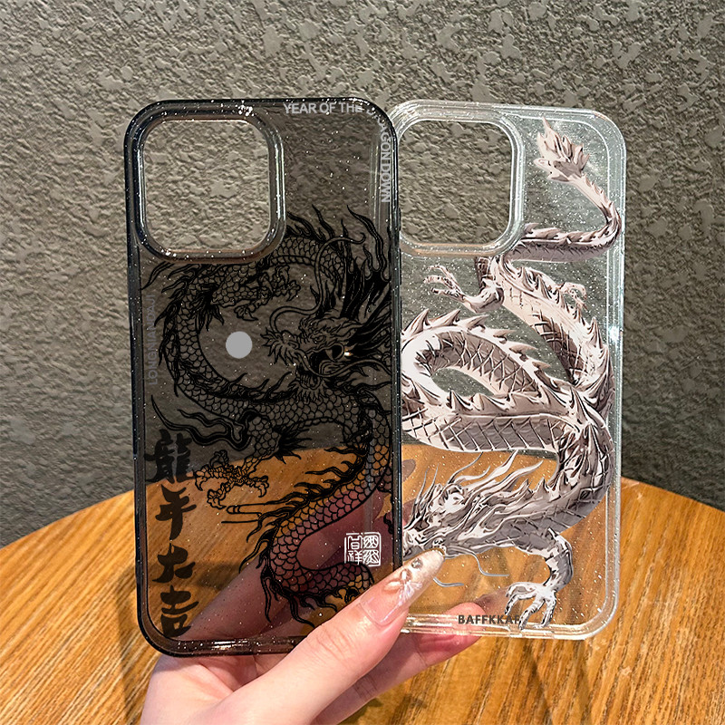 สำหรับ iphone 11 เคสไอโฟน13 กรณีมังกรขาวดำ เคสไอโฟน11 pro รูปที่ 4