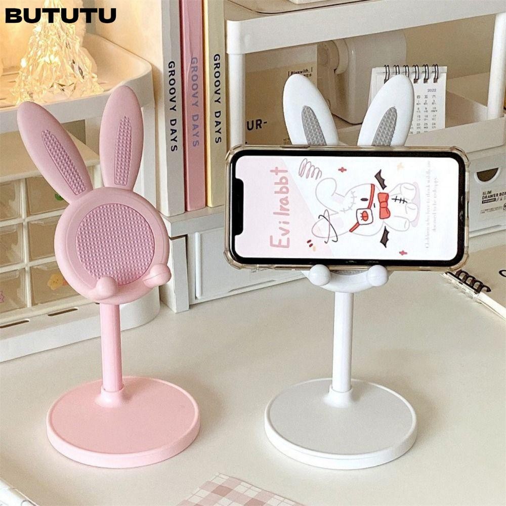 ที่วางโทรศัพท์ บูตู,สก์ท็อปนักเรียนบ้านเซลฟีสดโทรศัพท์มือถือยืน,ทนทานกระต่ายรูปร่างขี้เกียจปรับสนับสนุนชั้นวางแผ่นโทรศัพท์แท็บเล็ตแล็ปท็อ