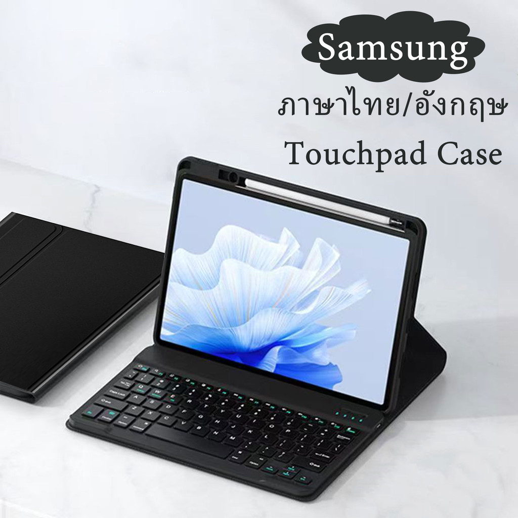 ไทย-อังกฤษ เคสคีย์บอร์ด เคส Samsung Galaxy Tab S9 FE+ S9 FE S9+ S8 S7 FE S10Ultra A7lite S6lite S8Ultra S10+ keyboard