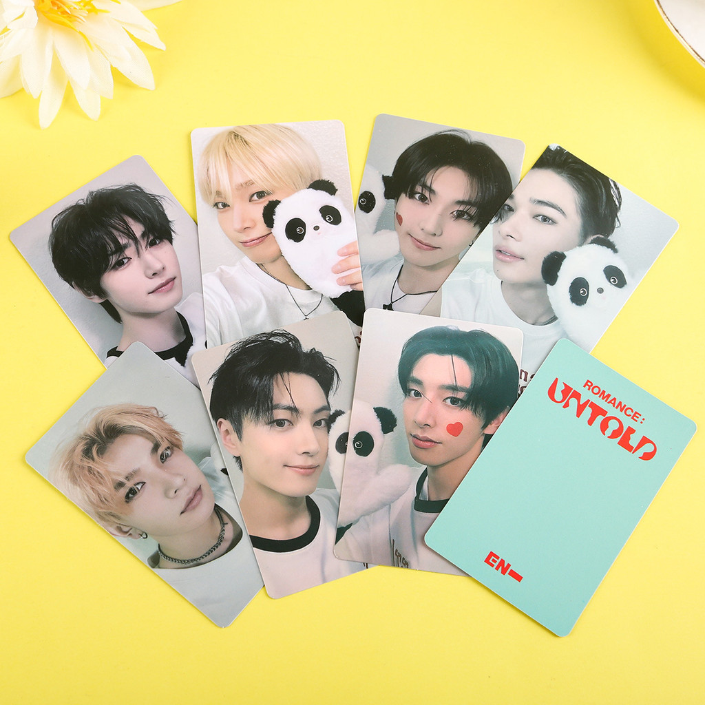 7-8pcs EN ROMANCE UNTOLD daydream Lomo Card KBS Christmas MUSIC BANK BLUE NON POP UP Photocards JUNG