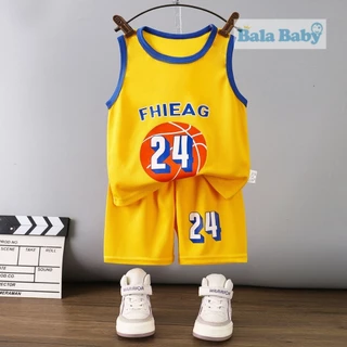 ชุดกีฬาเด็ก ชุดออกกำลังกาย เสื้อกร้าม+กางเกงขาสั้น เสื้อผ้ากีฬาเด็ก Size 80/130 cm QY12