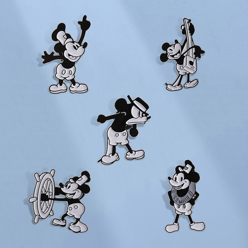น่ารักตลกมิกกี้เมาส์เคลือบ Pins เข็มกลัดอะนิเมะตัวอักษรเข็มกลัด Pin ป้ายการ์ตูนอุปกรณ์เสริมของขวัญสําหรับเด็ก