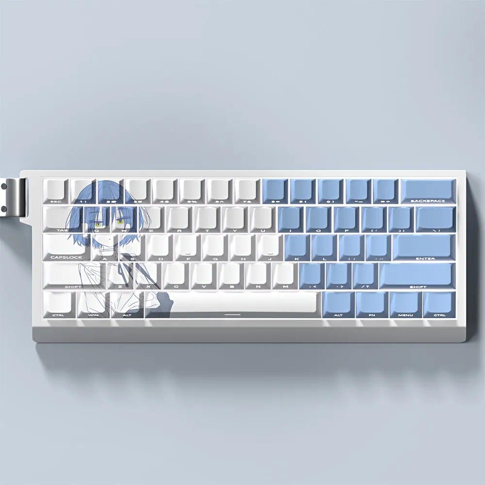 Yamada Ryo Keycap Cherry Profile PBT Letter Side-แกะสลักการส่งผ่านแสง Wooting EZ63 Mad68 Mechanical 