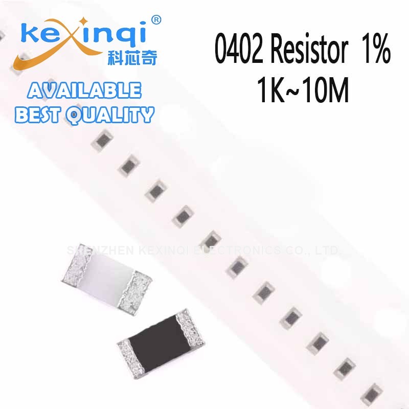 (100 ชิ้น) 0402 ตัวต้านทาน SMD 1K ~ 10M 1% 1/16W 1.5K 2.2K 3.2K 4.7K 10K 47K 22K 51K 100K 220K 470K 680K 1M 1.2M Ohm ความต้านทาน