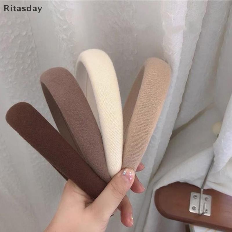 Ritasday ใหม่เบาะ s ผู้หญิงกํามะหยี่หนาผม Hoop สาวแฟชั่นฟองน้ํา Hairband ใหม่