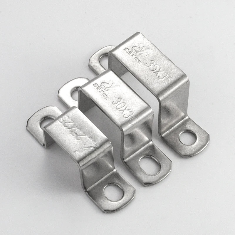 304 SS แคลมป์ยึดอานรูปตัว M | ขายึดท่อ | หัวเข็มขัดทรงสี่เหลี่ยมผืนผ้า | ห่วงคอ - ขนาดต่างๆ