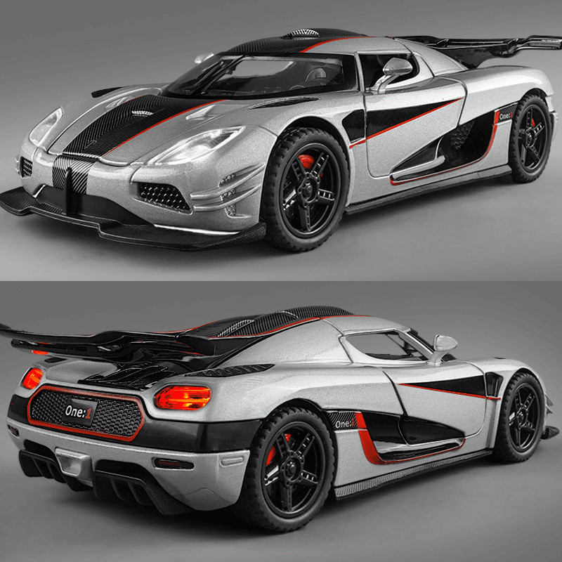 โมเดลรถจำลองโลหะหล่อขนาดใหญ่ [Koenigsegg-One1] ของสะสมของเล่น NYDA