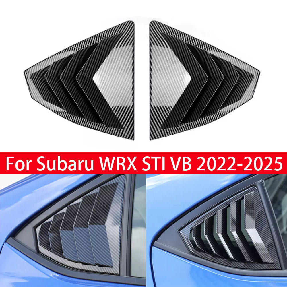 สําหรับ Subaru WRX STI VB 2022-2025 รถด้านหลัง Louver หน้าต่างด้านข้างชัตเตอร์สติกเกอร์ Vent Scoop A
