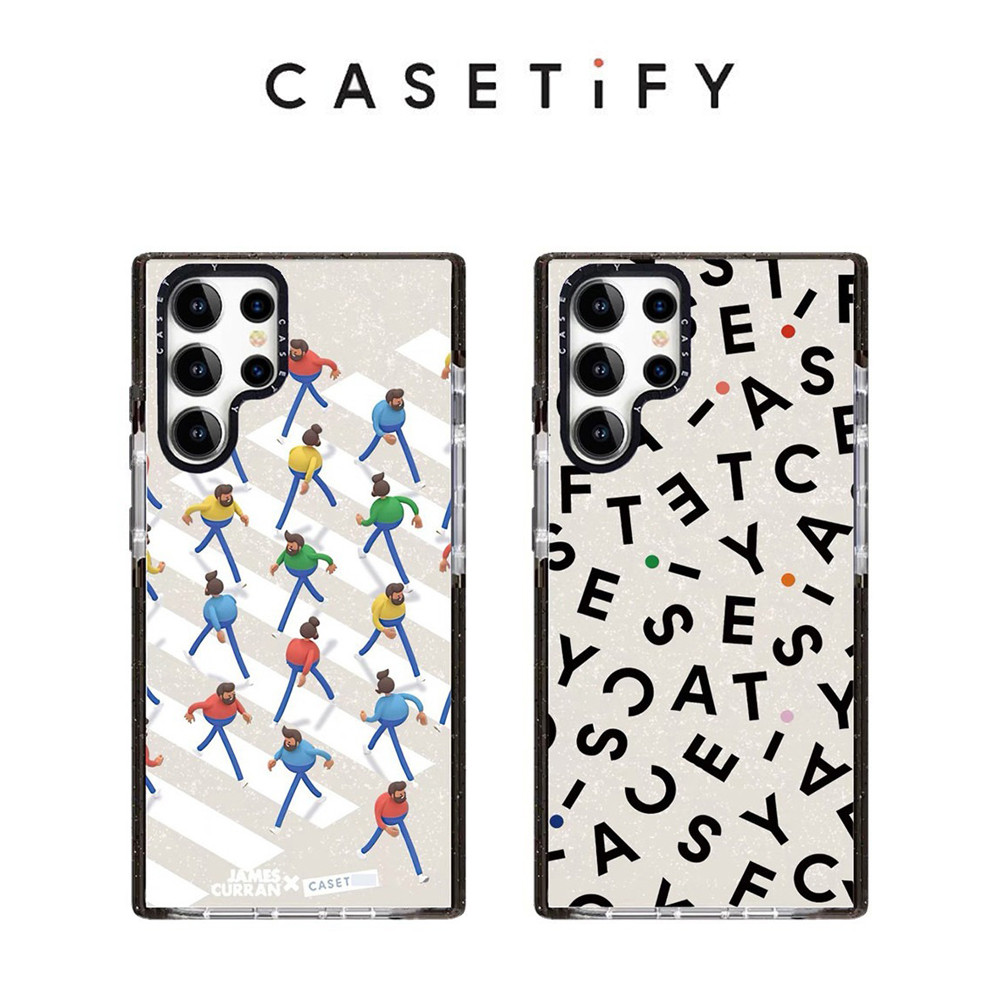 Crossing The Road GLITTER Case สําหรับ Samsung S25 Ultra S25 24 23 Plus กันกระแทกป้องกันปลอกอ่อน