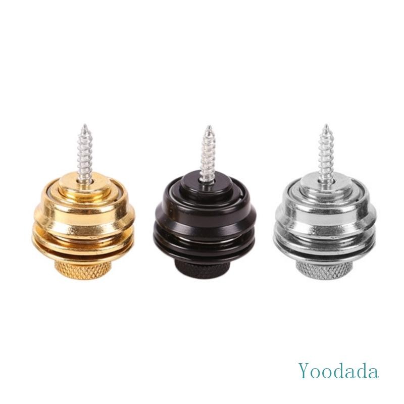 Yoo อะไหล่ตัวล็อกสายคล้องคอกีตาร์ และปุ่มกด แบบเปลี่ยน สําหรับกีตาร์