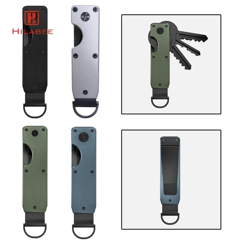 [hilabee] Key Organizer Keyholder Key Storage Buckle with Belt Clip Metal Car Key Chain