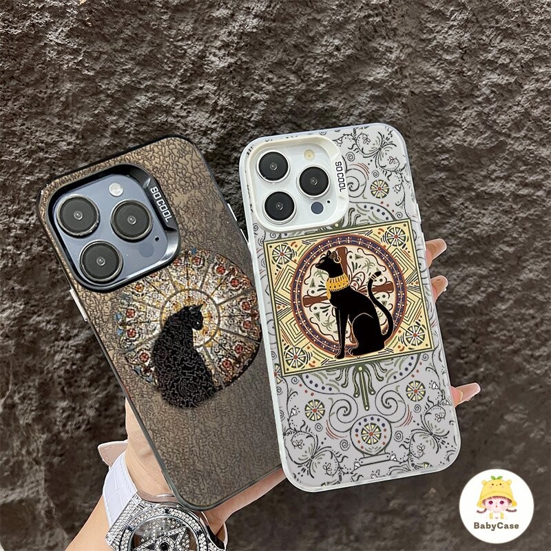 เคส Samsung A05s A05 A55 A14 A15 A13 A12 A03s A04s A03 A03 A54 A23 A30s A32 A34 A02s A24 A53 ปกแมวดำแฟชั่นสุดหรู