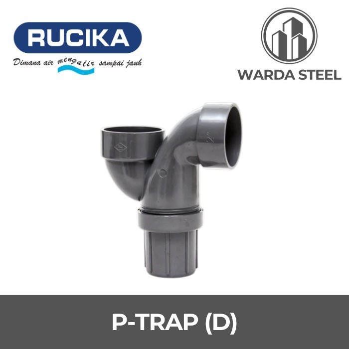 P Trap D 1 1/2" PVC RUCIKA - P-Trap PTrap 1 1/2 นิ้ว