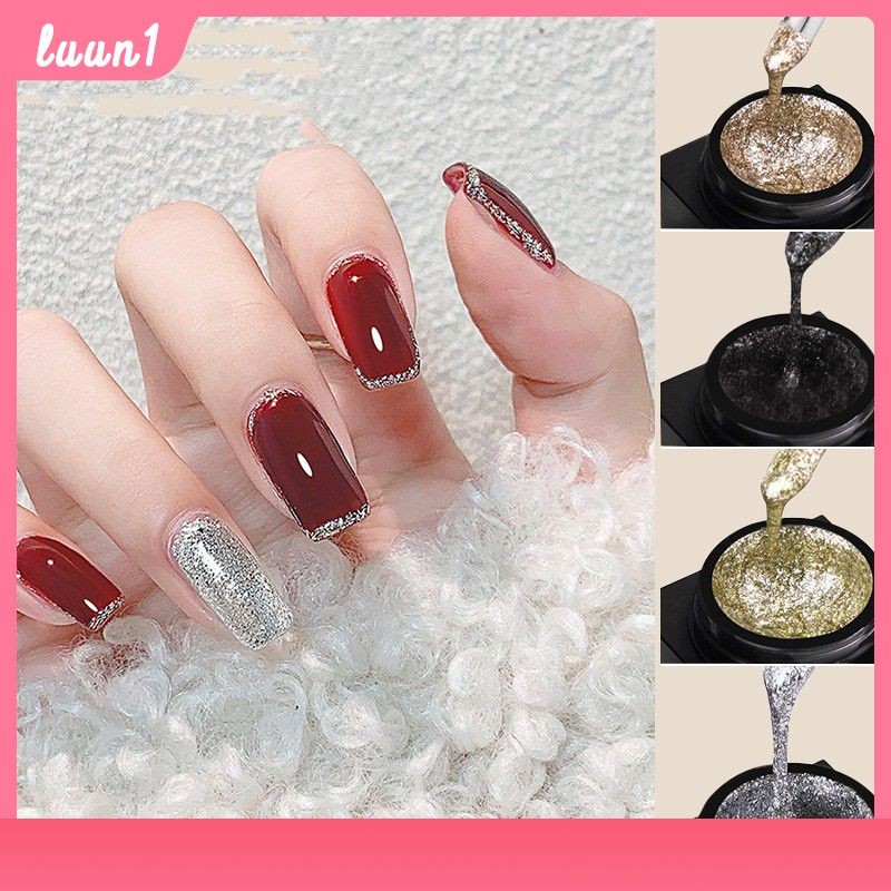 กลิตเตอร์ สีเจล สีทาเล็บเจล สีทาเล็บ ยาทาเล็บเจล ต้องอบ แห้งเร็ว น้ำยาทาเล็บแพลตตินัมความหนาแน่นสูง พ่นสี การบำบัดด้วยแสง กาวติดขอบ ดึงเส้น น้ำยาทาเล็บแบบโคด