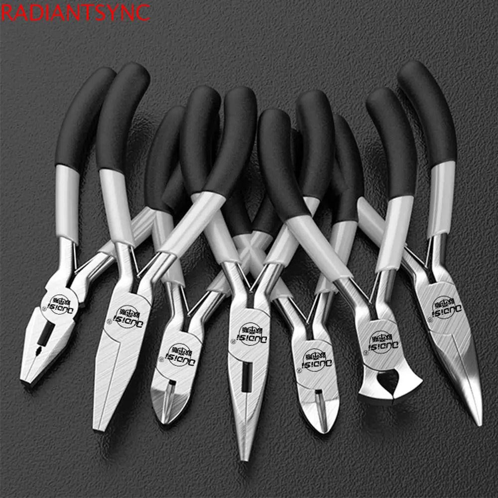 RADIANTSYNC เครื่องประดับทํา Pliers, 5 นิ้วเหล็กคาร์บอน Mini คีม, เครื่องมือมือ Handcraft ปฏิบัติอเนกประสงค์ฉนวนคีมประดับด้วยลูกปัด
