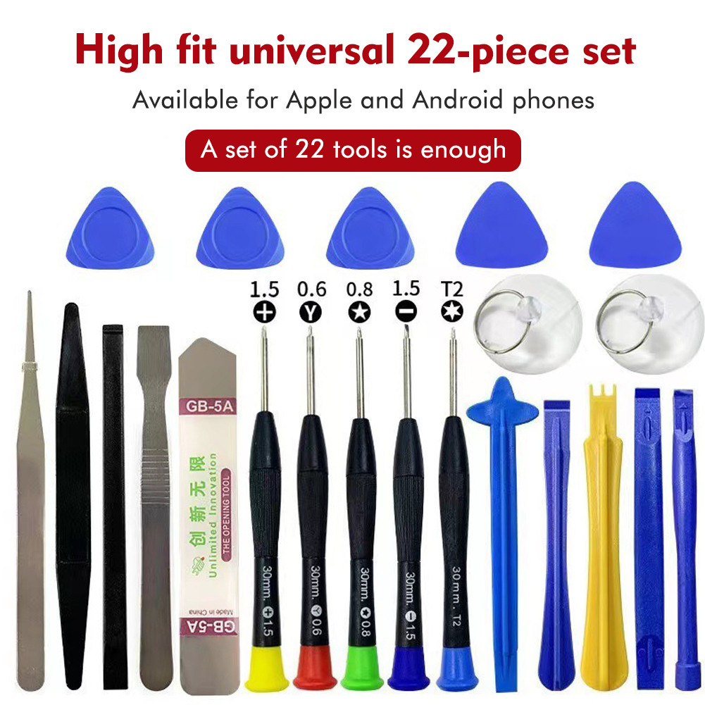 22 In 1ซ่อมโทรศัพท์มือถือเครื่องมือเปิดไขควงชุดสำหรับ iPhone iPad แล็ปท็อปคอมพิวเตอร์ถอดชุดเครื่องมือเปิดเครื่องมือ