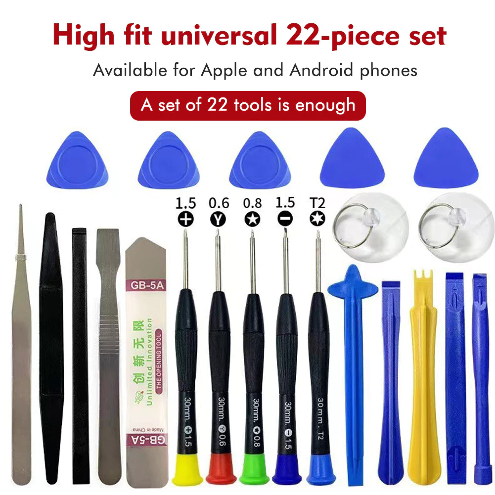 22 In 1ซ่อมโทรศัพท์มือถือเครื่องมือเปิดไขควงชุดสำหรับ iPhone iPad แล็ปท็อปคอมพิวเตอร์ถอดชุดเครื่องมือเปิดเครื่องมือ