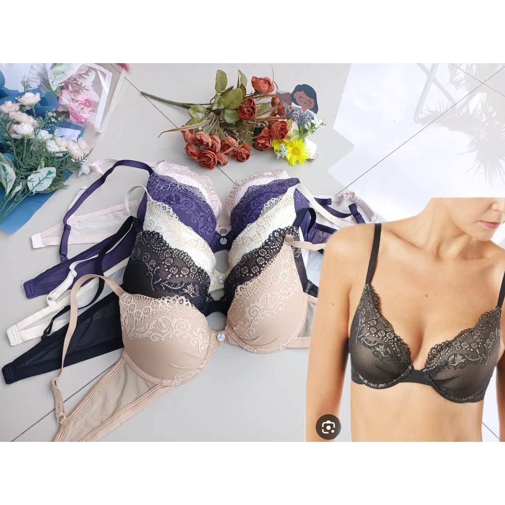 CD DKNY Womens Underwire Push Up Bra Lace Cup 32B 34B 34C 36D 36E DPU Lace