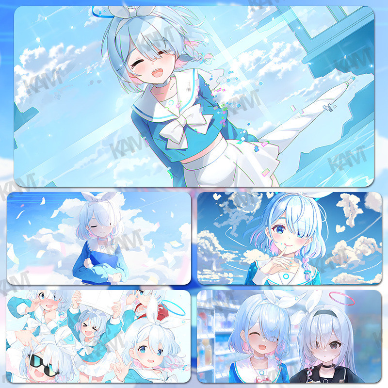 แผ่นรองเมาส์เกม Blue Archive ARONA ขนาดใหญ่ 800mmx300mm แผ่นรองคีย์บอร์ด HD ตกแต่งโต๊ะทํางาน