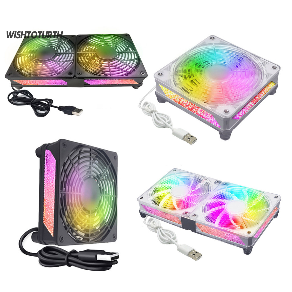 ☼น้ําหนักพัดลมเงียบพัดลมตั้งโต๊ะมินิคอมพิวเตอร์ ยูเอสบี พัดลมระบายความร้อนสําหรับ หุ่นยนต์ ทีวีกล่องเราเตอร์กระจายความร้อนที่มีประสิทธิภาพการดําเนินงานใบ้เหมาะสําอา - รูปที่ 3