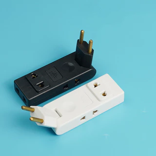 ตัวแปลงปลั๊กไฟ 4 ทาง ปลั๊กพกพา 180 องศา EU Socket ขนาดเล็ก ใช้เดินทางสะดวกทุกที่