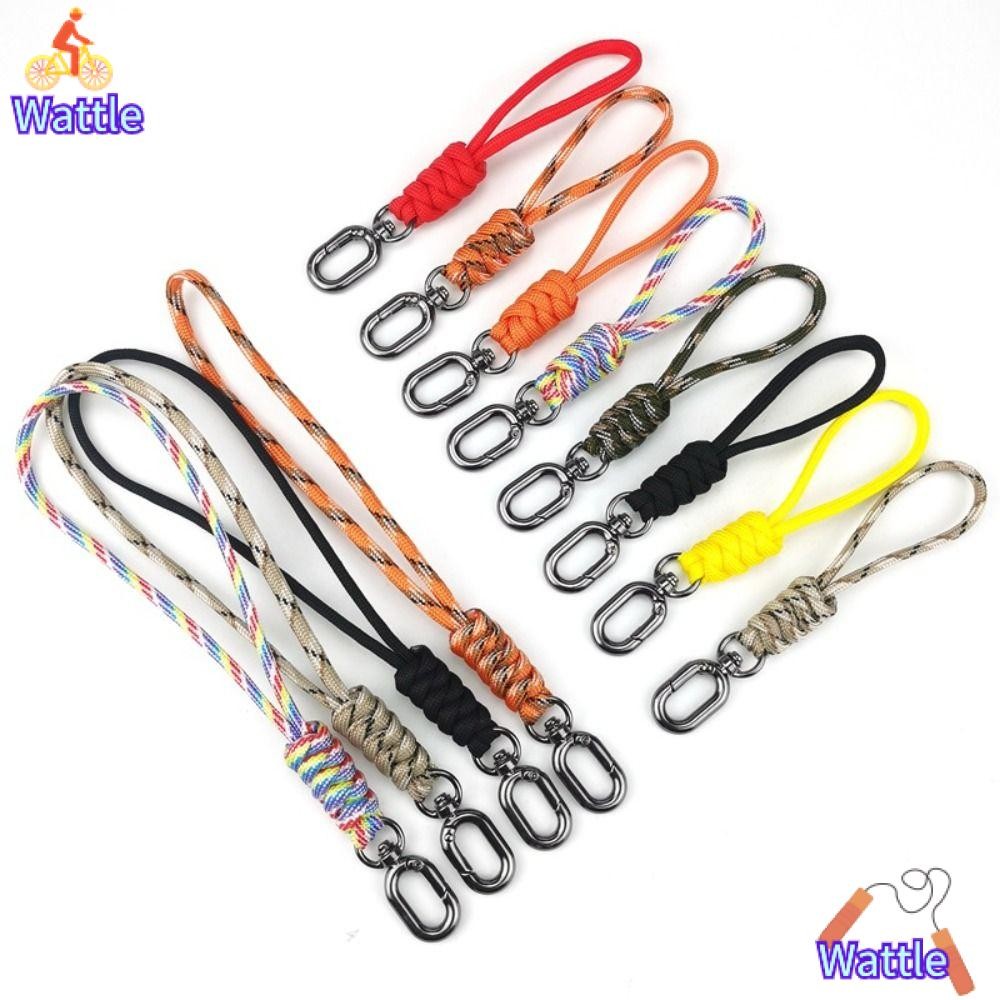 WATTLE หัวเข็มขัดรูปไข่, 12 ซม. 8 รูปแบบ Paracord พวงกุญแจ Lanyard, คุณภาพสูงความแข็งแรงสูงฉุกเฉินพวงกุญแจเครื่องมือกลางแจ้ง