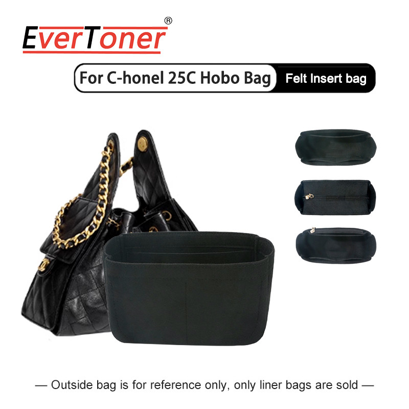 EverToner กระเป๋าสําหรับ C-honel 25C Hobo Mini ขนาดเล็กขนาดใหญ่กระเป๋าด้านใน Felt ใส่กระเป๋าถือ