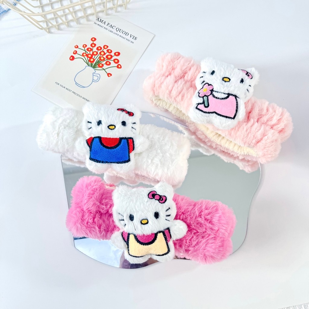 ผ้าคาดผมลายคิตตี้ มีให้เลือกหลายสีพร้อมส่ง จากไทย