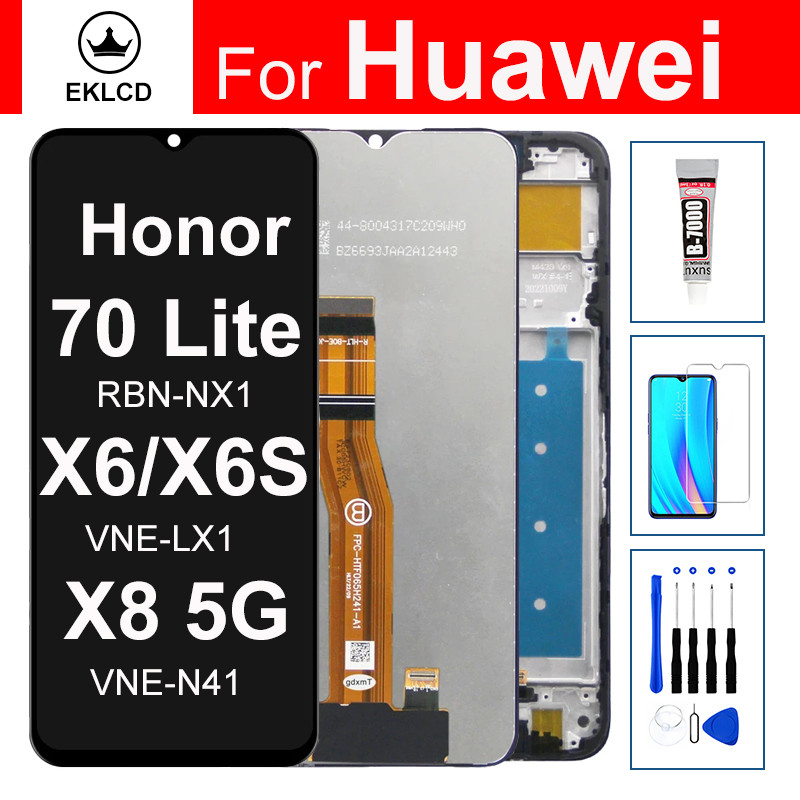 6.5 "LCD สําหรับ Huawei Honor 70 Lite X6 X6S X8 5G RBN-NX1 VNE-LX1 N41 จอแสดงผล Touch Screen Digitiz