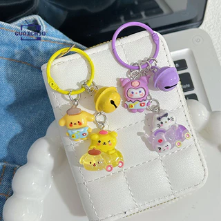น่ารักโปร่งใส Fine Flash 3D Key Chain การ์ตูนกระเป๋านักเรียนจี้ Creative Accessory สายคล้องโทรศัพท์มือถือ Anti-Lost