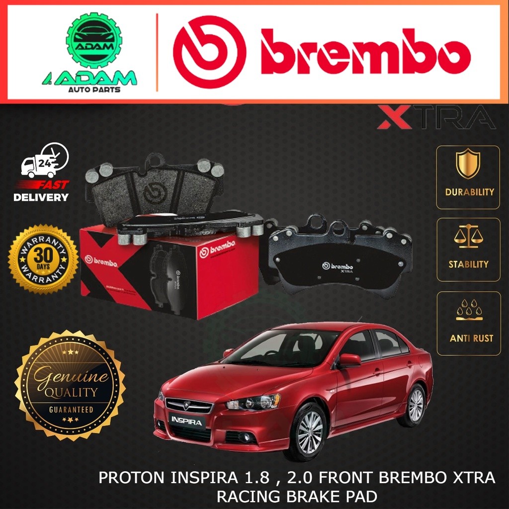 BREMBO PROTON INSPIRA 1.8 , 2.0 ผ้าเบรคหน้า RACING XTRA