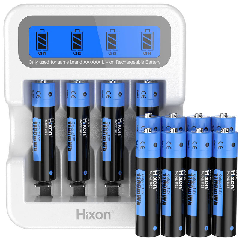 1100mWh AAA Battery 1.5V Li-ion AAA Rechargeable Battery 1100mwh Batteries 3A Baterias Charger with 