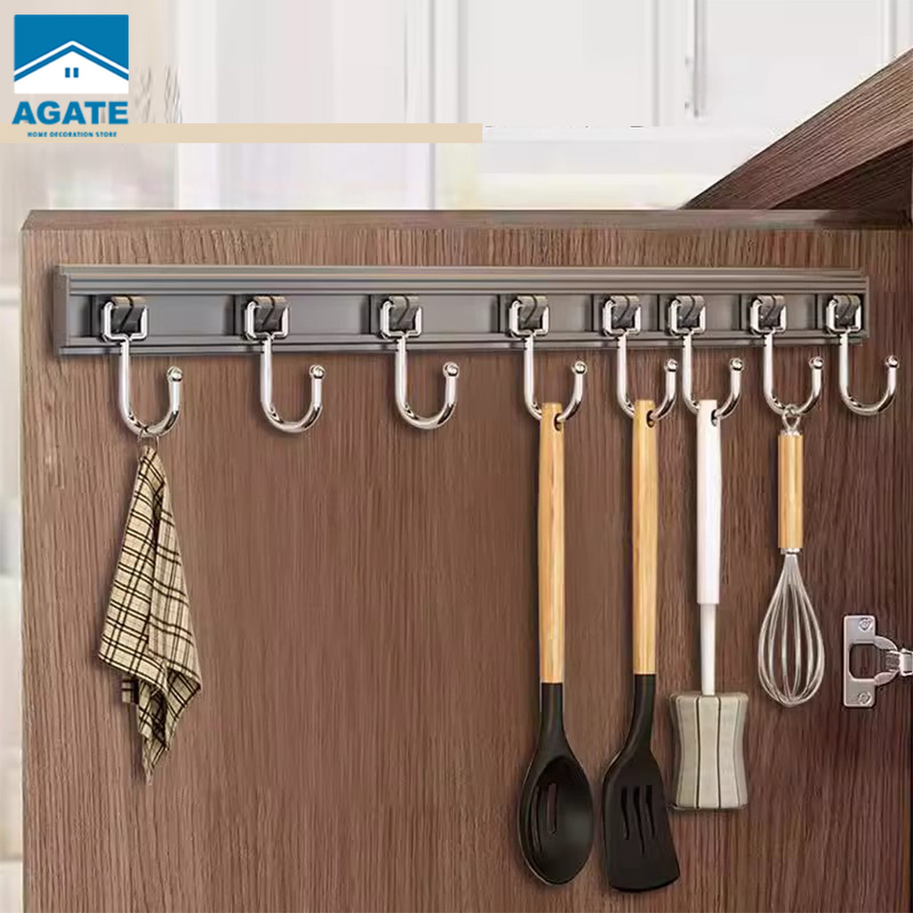 ตะขอแขวนเสื้อโค้ท 5/6/7 ตะขอ ตะขอแขวนประตู ตะขอแปะผนัง ตะขอติดผนัง ตะขอแขวนในห้องน้ำ ติดผนัง ไม่ทำให้ผนังเสียหาย