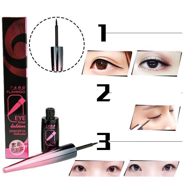 shiny girl: อายไลเนอร์ชนิดน้ำยาวนานดำของแท้ซุปเปอร์กันน้ำและ ยาวนานไม่สำคัญสามเณรอายไลเนอร์ปากกาสีดำ YE760 - รูปที่ 6