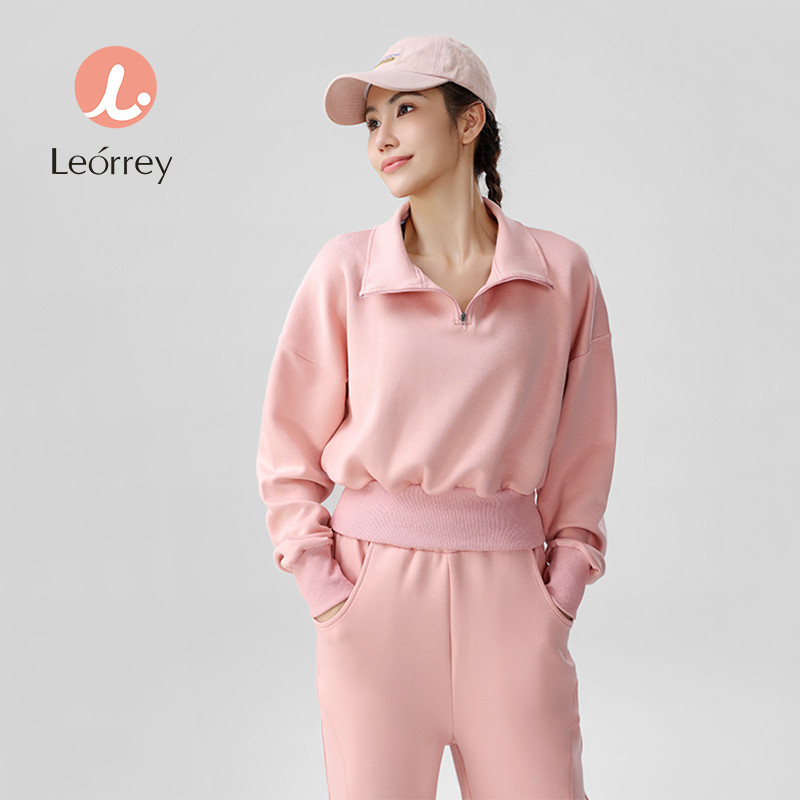Leorrey - ชุดโยคะสำหรับกีฬากลางแจ้ง แจ็คเก็ตลำลอง ท็อปส์ซูที่อบอุ่น ป้องกันไฟฟ้าสถิตย์บางชนิด