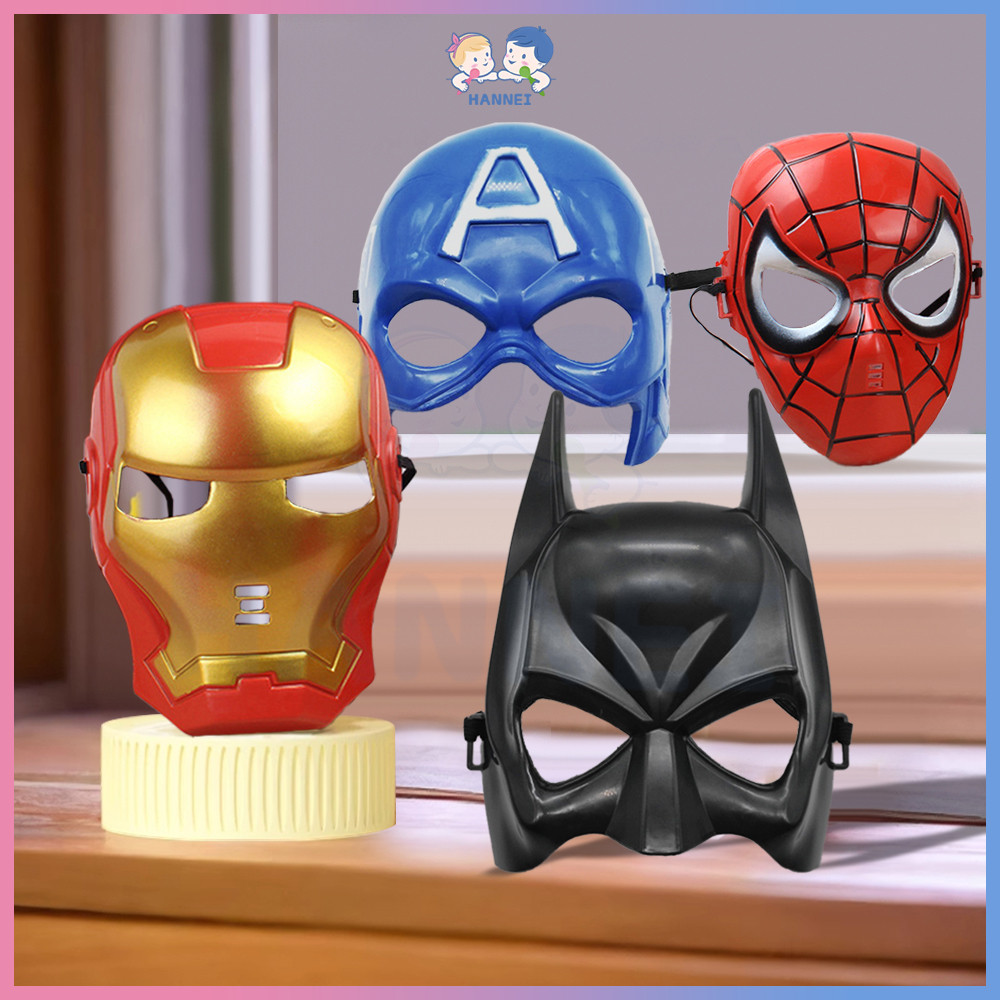 HANNEI หน้ากาก super hero หน้ากาก avengers คอสเพลย์ หน้ากาก spiderman เหมาะเป็นของขวัญ หน้ากาก batman