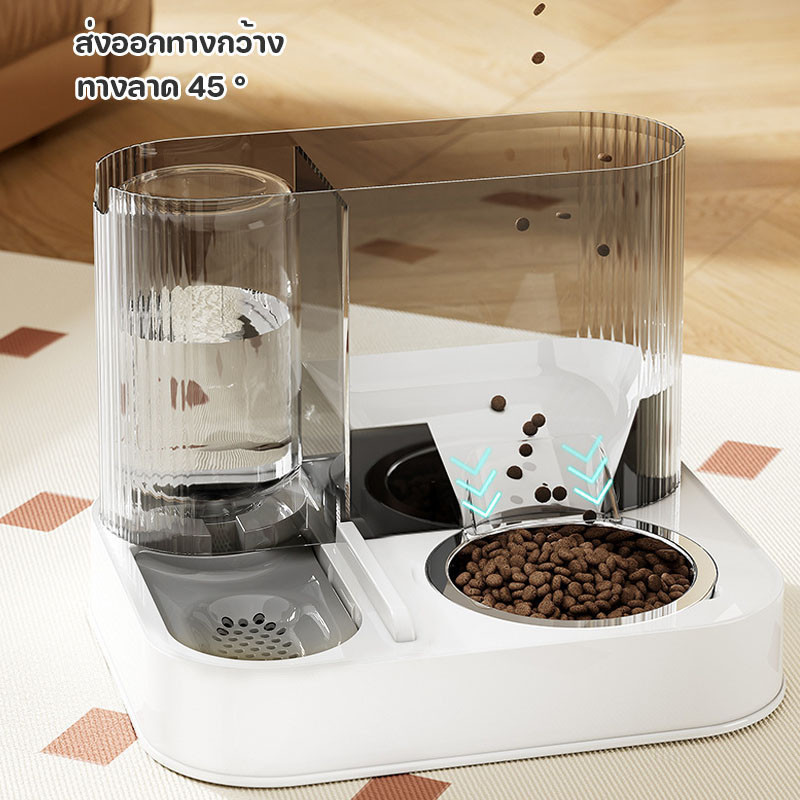 เครื่องให้อาหารสัตว์เลี้ยง ที่ให้อาหาร-น้ำอัตโนมัติ เครื่องป้อนแมวอัตโนมัติ สำหรับสัตว์เลี้ง แมว สุนัข - รูปที่ 3