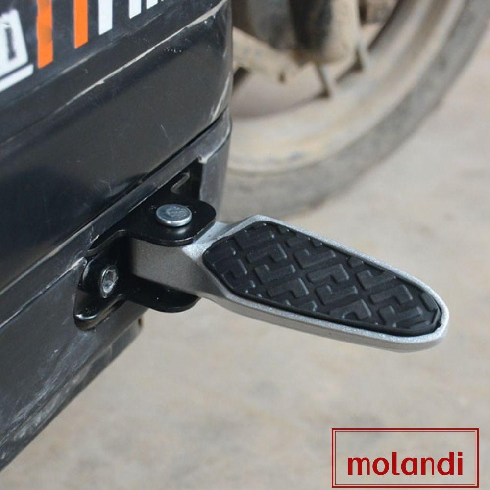 Molandi แผ่นรองฝ่าเท้าดัดแปลง 1 คู่, รถยนต์ไฟฟ้าโลหะผสมอลูมิเนียม 3 รูปแบบ, แป้นเหยียบพักเท้า รถยนต์ไฟฟ้าทั่วไป