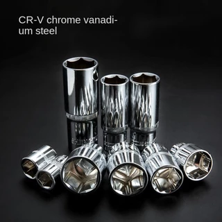 LONFY ชุดประแจ Hex Socket 1/4 3/8 1/2 ซ็อกเก็ตลึก Chrome Vanadium Steel เครื่องมือวงล้อยาวสั้นพร้อมตัวยึด