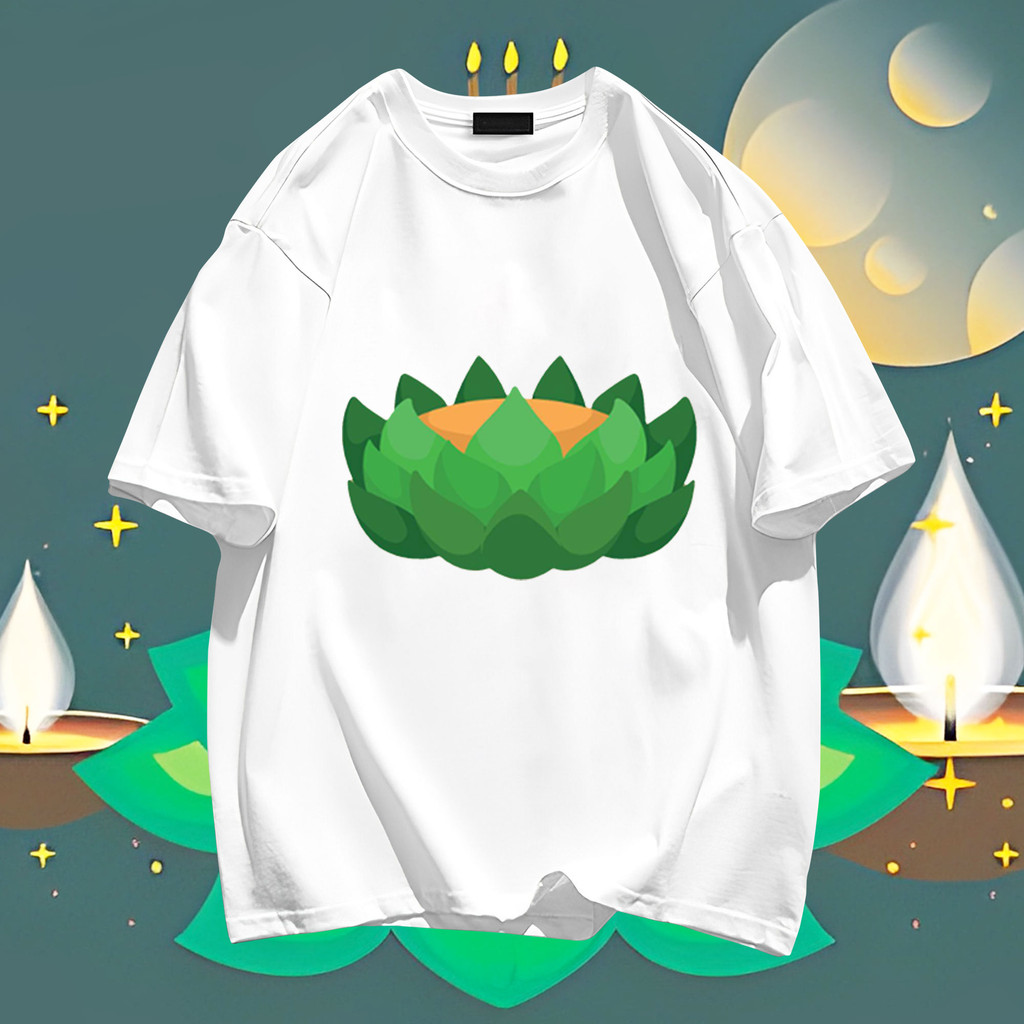 2024 ใหม่ Loi Krathong ลอยกระทง ผู้ชายและผู้หญิงผ้าฝ้ายรอบคอพิมพ์เสื้อยืดคู่รัก TP36 S-5XL