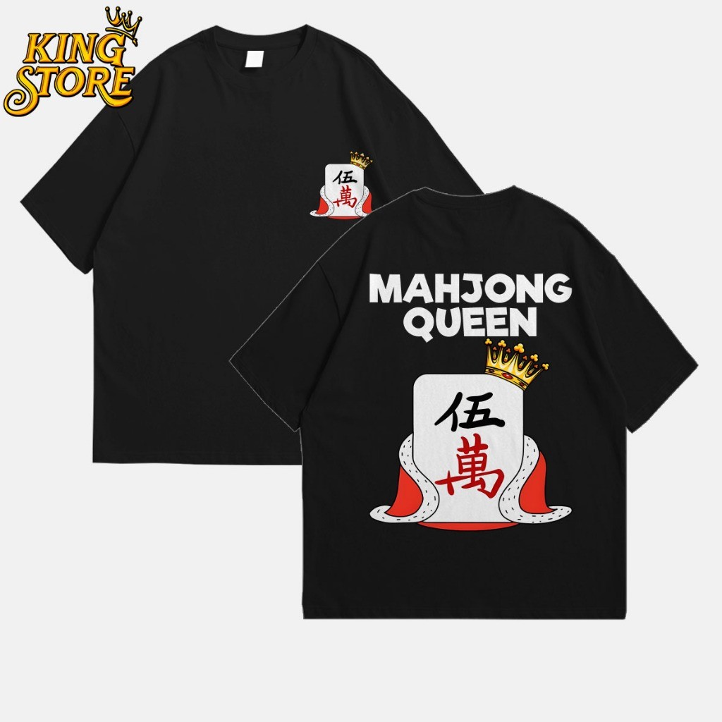 ใหม่ เสื้อยืด Queen Mahjong - เสื้อยืด Mahjong Ways 2 Dragon PG Soft Depo Elite WD Hard - เสื้อเกมสล็อตออนไลน์