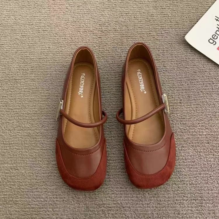 Soft-soled Boat Shoes รองเท้าหนังขนาดเล็ก Round Toe Casual High-End Fashion