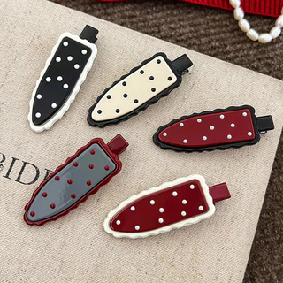 Polka Dot Bangs คลิปอเนกประสงค์ด้านข้าง BB คลิปผมหักคลิปด้านข้าง Duckbill เครื่องประดับผม 1/2 ชิ้น