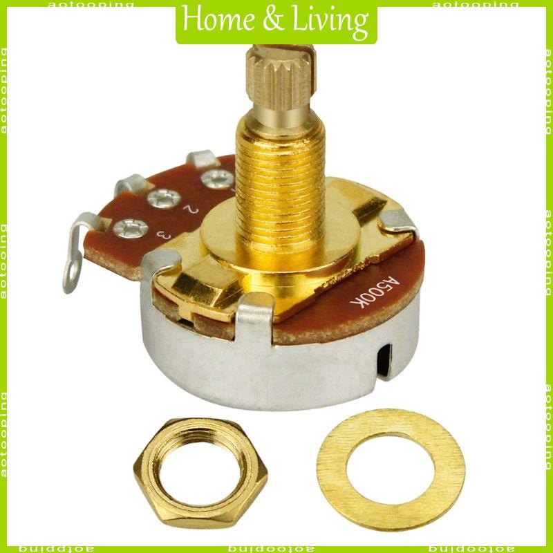 Aotoo Bayonet สั้นแยกเพลาทองเหลืองกีตาร์ Volume Tone Control Pot Potentiometer