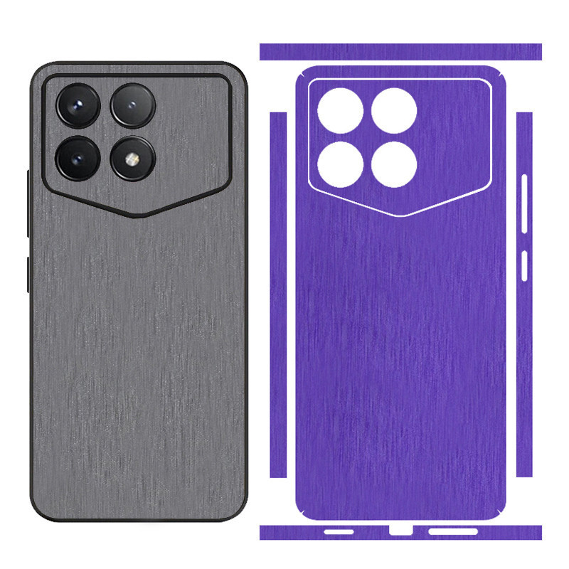 Garskin (MAX DECAL MATERIAL) โลหะแปรงวาด Grain Full Body สติกเกอร์โทรศัพท์สําหรับ Xiaomi Redmi K70 P