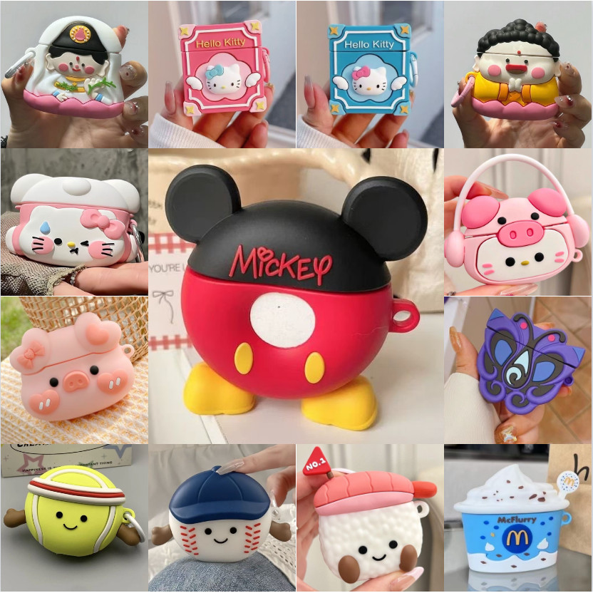 ใหม่สําหรับ Air Pods 4 การ์ตูนน่ารักกลับดู Mickey Apple Airpods Pro 2 สามมิติฝาครอบป้องกัน Air Pods 3 หูฟัง Apple Air Pods 1 เคสซิลิโคน